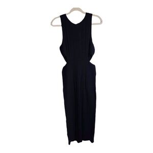 Amaro black knit side cutout dress